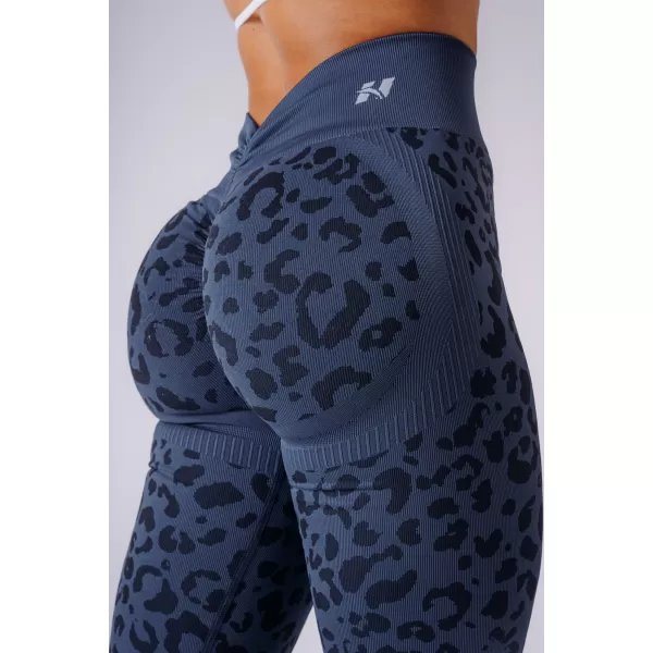  Dámské legíny NEBBIA PRIMAL 849 DARK BLUE LEOPARD 