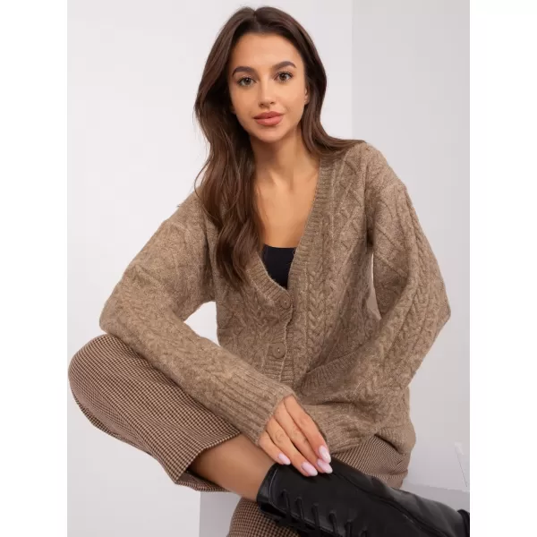 Dámský svetr WOOL FASHION ITALIA AT-SW-2358.31 DARK BEIGE 