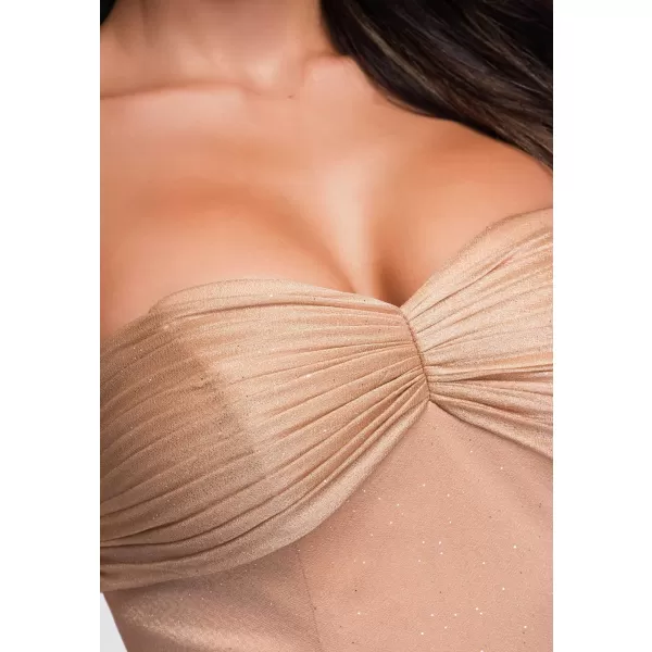  Dámské šaty LARICA LA-OM-DLR422 BEIGE 