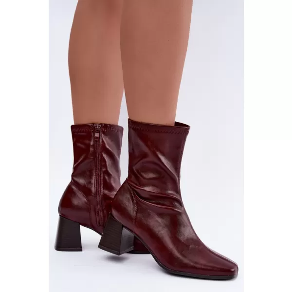  Dámské kotníkové boty BOTO D-332 BURGUNDY 