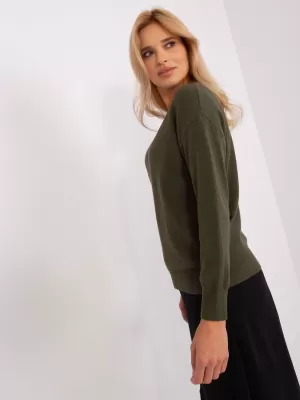 Dámský svetr WOOL FASHION ITALIA AT-SW-2325.95P KHAKI