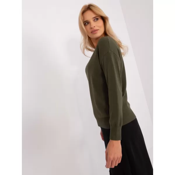  Dámský svetr WOOL FASHION ITALIA AT-SW-2325.95P KHAKI 