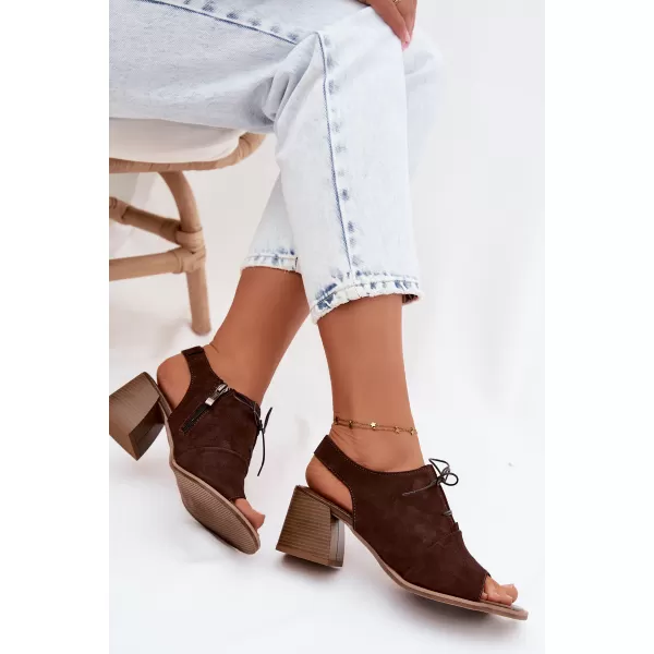  Dámské sandály ZAZOO 40523 CHOCOLATE 