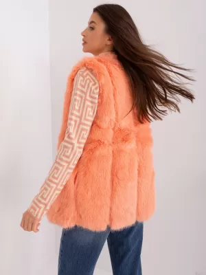 Dámská vesta WOOL FASHION ITALIA AT-KZ-2368.00P PEACH
