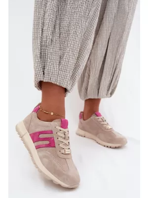 Dámské tenisky BOTO GD-XW-1054 BEIGE/FUCHSIA
