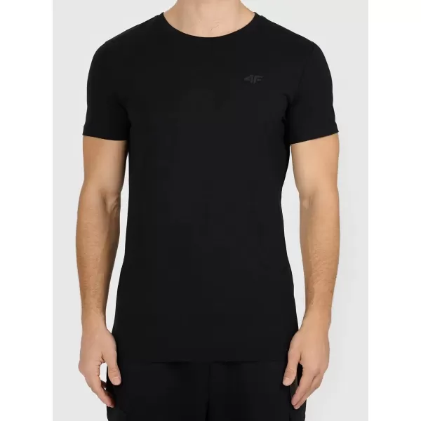  Pánské triko 4F 4FWAW25TTSHM2401 DEEP BLACK 