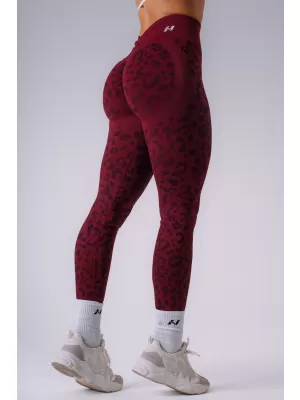 Dámské legíny NEBBIA PRIMAL 849 BORDO LEOPARD