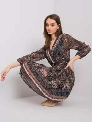Dámské šaty ITALY MODA DHJ-SK-10201.93P BLACK AND BEIGE