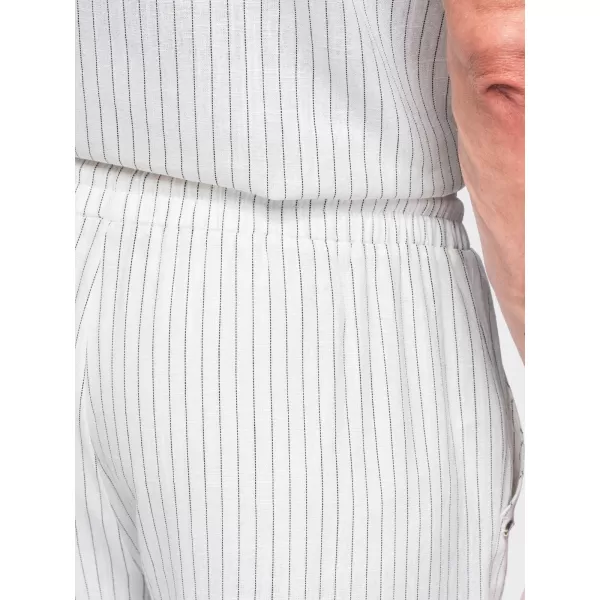  Pánské kalhoty OMBRE OM-PACP-0311 OFF-WHITE 