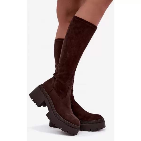  Dámské kozačky BOTO 9671A-1 BROWN 
