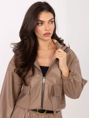 Dámská bunda RUE PARIS IT-KR-FL9729.15P DARK BEIGE