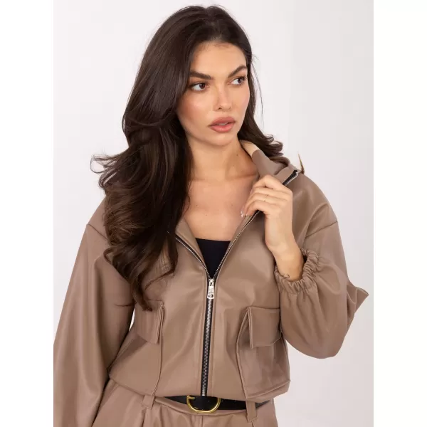  Dámská bunda RUE PARIS IT-KR-FL9729.15P DARK BEIGE 