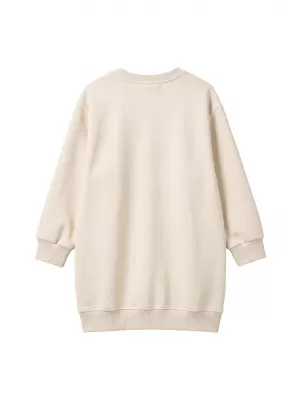 Dívčí mikinové šaty URBAN CLASSICS UCK8565-02903 WHITE SAND