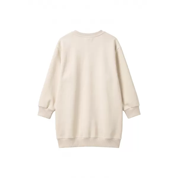  Dívčí mikinové šaty URBAN CLASSICS UCK8565-02903 WHITE SAND 