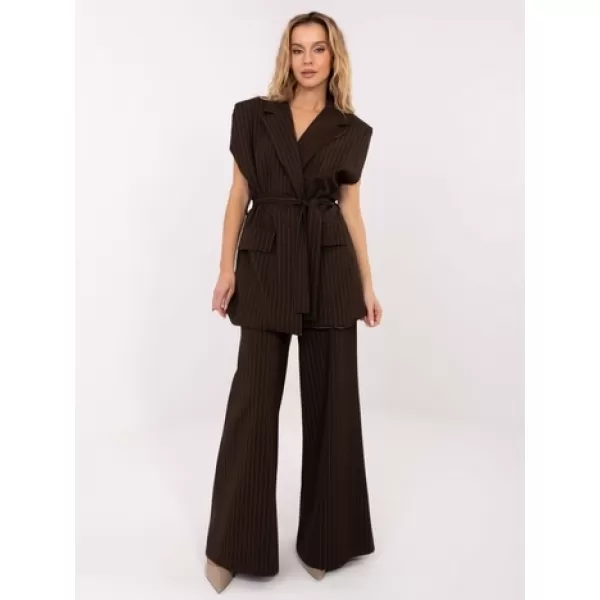  Dámská vesta RUE PARIS IT-KZ-FL9790.66 DARK BROWN 