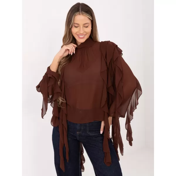  Dámská halenka FACTORY PRICE PM-BZ-J1005.25 BROWN 