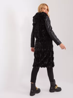 Dámská vesta WOOL FASHION ITALIA AT-KZ-2368-1.13 NOIRE