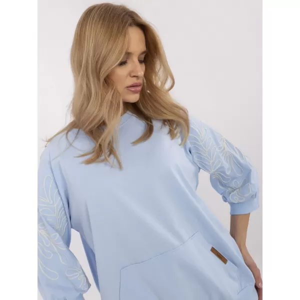  Dámská mikina RUE PARIS RV-BL-A367-1.18P LIGHT BLUE 