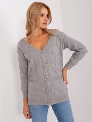 Dámský svetr WOOL FASHION ITALIA AT-SW-2241.36P GRAY