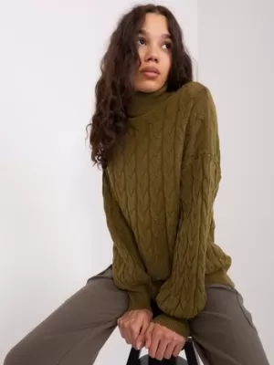 Dámský rolák WOOL FASHION ITALIA AT-SW-2348.88 KHAKI