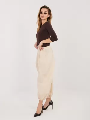 Dámské kalhoty RUE PARIS IT-SP-FL10309.70 LIGHT BEIGE
