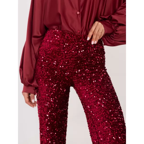  Dámské kalhoty ITALY MODA MI-SP-4323C.28 BURGUNDY 