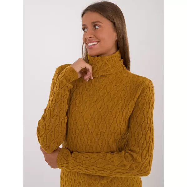  Dámský svetr WOOL FASHION ITALIA AT-SW-2334-2.61 DARK YELLOW 