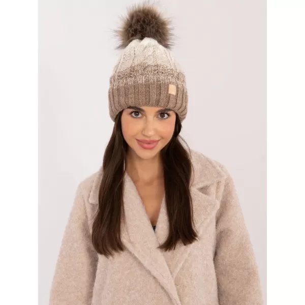  Dámská čepice RUE PARIS JK-CZ-52.17 DARK BEIGE 