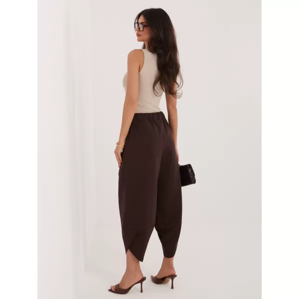  Dámské tepláky RUE PARIS RV-DR-9719-1.22 DARK BROWN 
