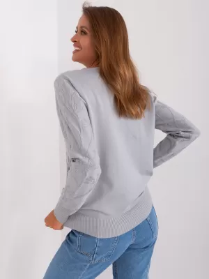 Dámský svetr WOOL FASHION ITALIA AT-SW-2231.99P GRAY