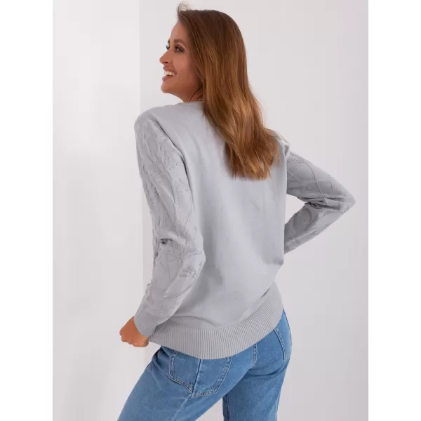  Dámský svetr WOOL FASHION ITALIA AT-SW-2231.99P GRAY 