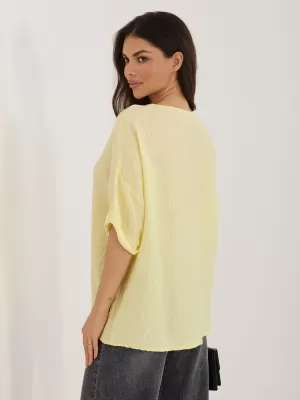 Dámská halenka ITALY MODA IT-BZ-81891.49 BRIGHT YELLOW