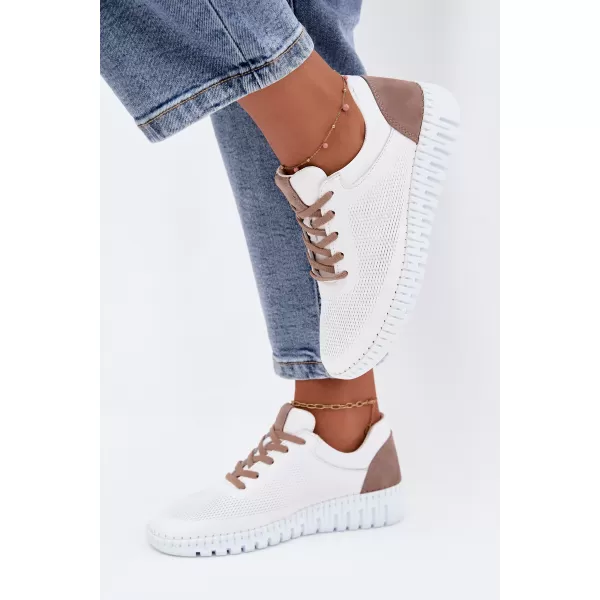  Dámské polobotky ARTIKER 58C3083 WHITE/BROWN 