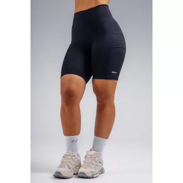  High-waist šortky s kapsami NEBBIA PRIMAL 858 BLACK 