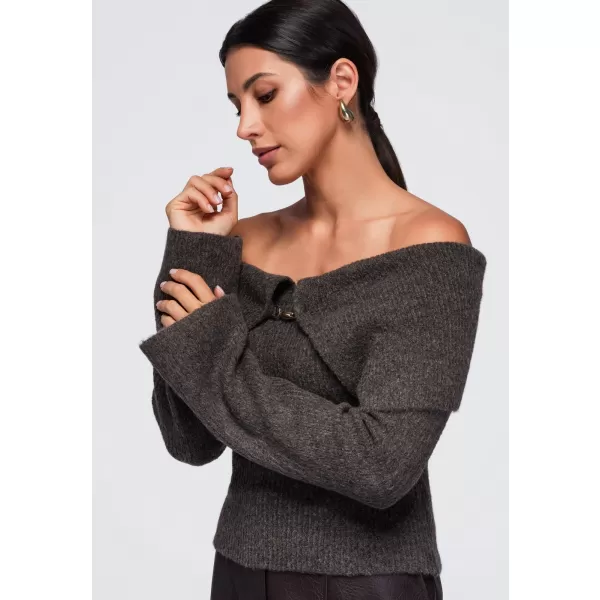  Dámský svetr OMBRE OW-SW-E0011 BROWN 