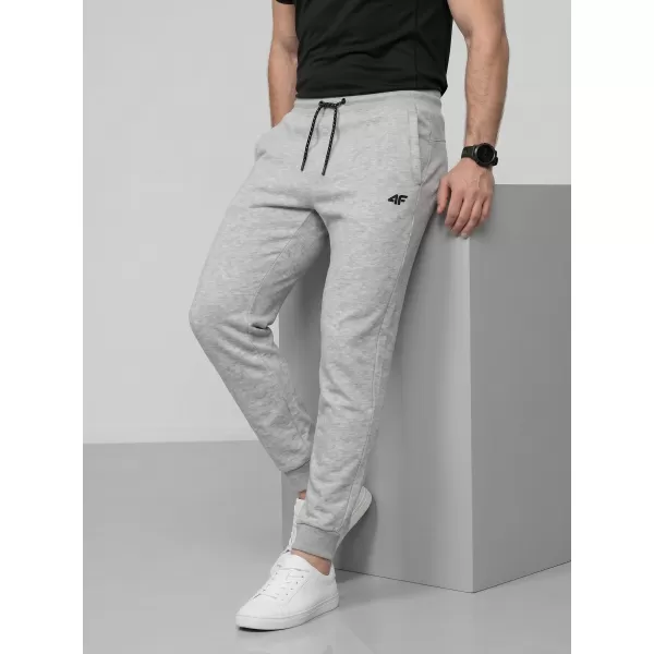  Pánské kalhoty 4F 4FWMM00TTROM1674 COLD LIGHT GREY MELANGE 