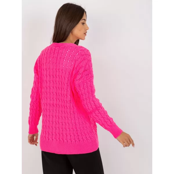  Dámský svetr RUE PARIS LC-SW-8036.74P FLUO PINK 