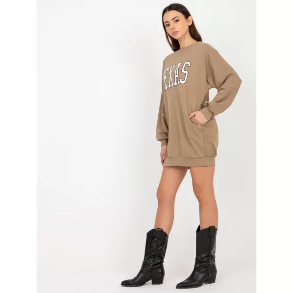  Dámská mikina EX MODA EM-BL-U719.82P DARK BEIGE 