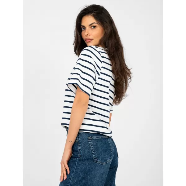  Dámské tričko RUE PARIS RV-TS-A1087.74 WHITE-NAVY 