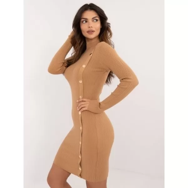  Dámské šaty WOOL FASHION ITALIA AT-SK-2345-2.34 CAMEL 
