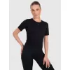 Dámské funkční triko 4F 4FWAW25TFLOF433 DEEP BLACK