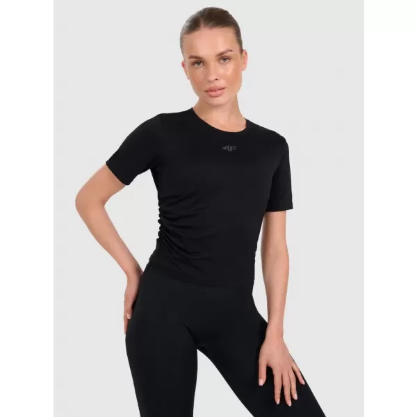  Dámské funkční triko 4F 4FWAW25TFLOF433 DEEP BLACK 