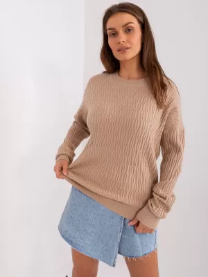 Dámský svetr WOOL FASHION ITALIA AT-SW-2338.14P BEIGE