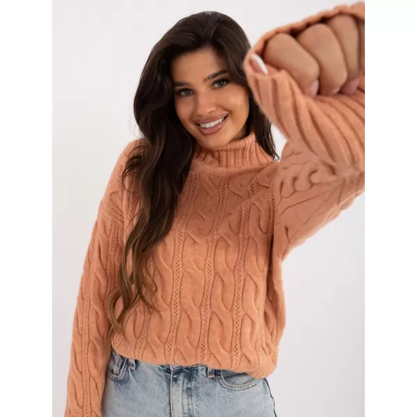  Dámský svetr WOOL FASHION ITALIA AT-SW-23445.00 BRIGHT ORANGE 
