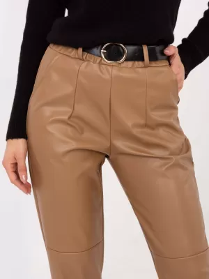 Dámské kalhoty RUE PARIS IT-SP-FL8576.06P BROWN