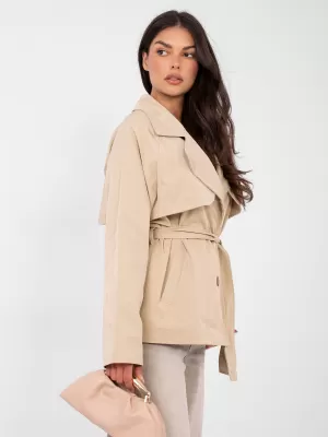 Dámský kabát RUE PARIS IT-PL-FL10069.65 CAMEL
