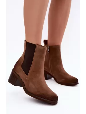Dámské chelsea boty VINCEZA 133105 CAMEL