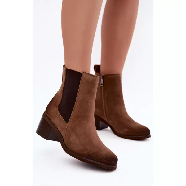  Dámské chelsea boty VINCEZA 133105 CAMEL 