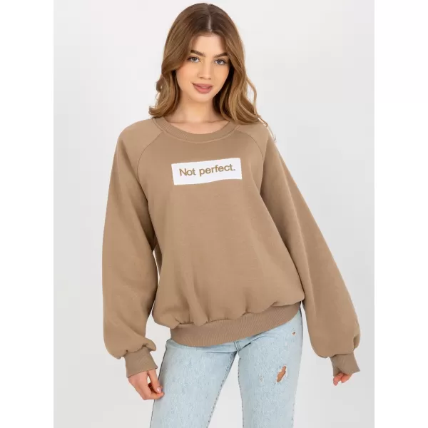  Dámská mikina EX MODA EM-BL-N652.46 DARK BEIGE 