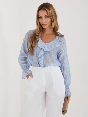 Dámská halenka ITALY MODA IT-BZ-25096.84 LIGHT BLUE